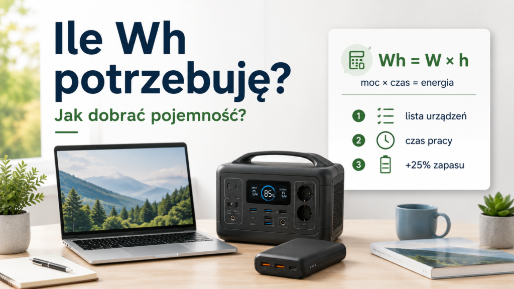 Obliczanie potrzebnej pojemności Wh dla powerbanku i stacji zasilania