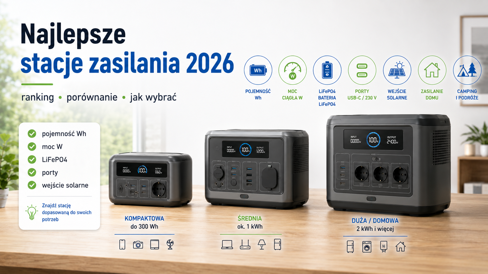 Ranking najlepszych stacji zasilania 2026 do domu, działki i campingu